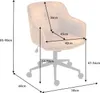 Bürostuhl EUPHORIA 47-56cm Samt senfgelb Produktbild-Vorschau 7