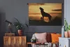 MuchoWow® Wandteppich Wandbehang Wolf - Sonne - Produktbild-Vorschau 5