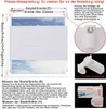 Diagrams and text explaining how to measure for a pleated blind. Produktbild-Vorschau