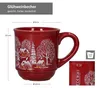 set de 6 tasses à vin chaud 0,2L rouge Paysage de Noël Voir les images du produit 5