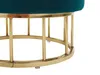 BELIANI Pouf s úložným prostorem modrý zlato samet design Náhled obrázku produktu 6