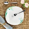 6x White Calla Assiette à gâteaux Porcelaine 6 personnes Voir les images du produit 4