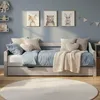 Homestyle4u Tagesbett 90x200 Ausziehbett Grau mit Matratze Produktbild-Vorschau 25
