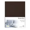 A product shot of a fitted sheet with pillows and bedding, presented in packaging. Produktbild-Vorschau