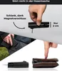 A collage of images showing a cardholder and a wallet, with text highlighting features. Produktbild-Vorschau