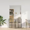 Psia brána 2 pcs Čierny 80 x 80 cm Pozinkovaná oceľ Náhľad obrázku produktu 3