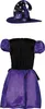 Hexe Halloween Kostüm Lila Schwarz Zauberhut Kürbis Baby Produktbild-Vorschau 4