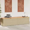 vidaXL Gartentruhe Beige 220x50x54 cm Poly Rattan Produktbild-Vorschau 2