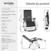 Chaise longue pliable CLOUD réglable en continu - gris Voir les images du produit 6