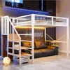 STILVORA Vysoká posteľ 140 x 200 cm z kovu s rebríkom a Náhľad obrázku produktu 2