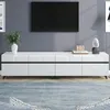 Merax TV skříňka 180x40x49 cm se 4 skříňkami a 8 kovovými Náhled obrázku produktu 3