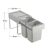 SVITA EM2x20 Einbaumülleimer 40L (2x20L) 2 Fächer mit Produktbild-Vorschau 4