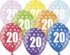 Luftballon Ø30cm "Happy Birthday" | 6 Stk. - Zahl #20 Produktbild-Vorschau 3