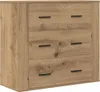 vidaXL Artisan dubový príborník 80x33x70 cm materiál na Náhľad obrázku produktu 2