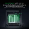 A 3D printer with a large build volume, showcasing its capacity with several tall, light green models inside. Produktbild-Vorschau