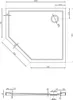 Mexen Flow piatto doccia pentagonale slim destro 100 x 80 Anteprima dell’immagine prodotto 6