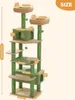 Purpurra Kratzbaum XXL Katzenturm Mehrstufig 183 cm, Grün Produktbild-Vorschau 2