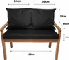 Cuscini per panchina da giardino Nero, Seduta 120x60x7 + Anteprima dell’immagine prodotto 3