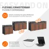 ML-Design 4-pojemnikowy pojemnik na śmieci z dachem na 4 Podgląd zdjęcia produktu 7