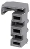A gray plastic corner bracket or clip. Produktbild-Vorschau