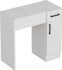 A white vanity table with a drawer and cabinet. Produktbild-Vorschau