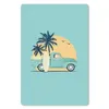 MuchoWow® Mauspad Mousepad Auto - Sonne - Surfbrett - Palme Produktbild-Vorschau 1