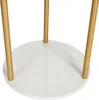 The base of a gold and white coat rack with three legs on a white surface. Náhled obrázku produktu
