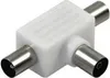 Koaxial-Verteiler 2x Stecker auf Kupplung, Kabel Produktbild-Vorschau 1