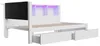 Kiefernholz-Schlafsofa mit Schubladen, dimmbarer LED, USB & Produktbild-Vorschau 15