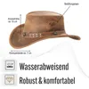 Buffalo Bill Herren Damen Western Cowboy Leder Hut Fuchs Produktbild-Vorschau 2