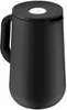 A black insulated carafe with a white circular logo on the lid. Voir les images du produit