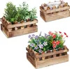 Relaxdays Blumenkasten 3er Set, Holz, Zaunoptik, Balkon & Produktbild-Vorschau 1