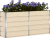 vidaXL Pflanzkübel Elfenbein 160 x 40 x 75 cm Stahl Produktbild-Vorschau 3