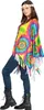 Regenbogen Hippie Batik Poncho - Karneval Fasching Produktbild-Vorschau 4