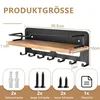 Schlüsselbrett Holz mit Ablage Schlüsselhalter mit 7 Haken Produktbild-Vorschau 6
