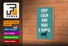 Holzschild Spruch 12x18cm keep calm and ride a horse Pferd Produktbild-Vorschau 4
