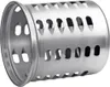 A stainless steel utensil holder with multiple oval-shaped holes. Produktbild-Vorschau