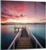 Bilder auf glas - Einteilig - Brücke Rosa Himmel - 50x50cm Produktbild-Vorschau 1
