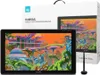 A Huion Kamvas creative pen display and its packaging are shown, with a stylus in the foreground. Produktbild-Vorschau