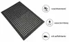 Gummi Eingangsmatte 80 x 120 cm Wabenmatte mit Auffahrkante Produktbild-Vorschau 5