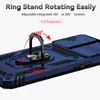 A close-up view of a blue phone case with a ring stand and camera cover. Produktbild-Vorschau