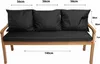 Gartenkissen Set schwarz – 140x50 + 3x50x56 cm Gartenkissen Produktbild-Vorschau 3