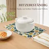 Boho-Tischsets 45x30 cm Leinen Blumen Abwischbar Set 4 Produktbild-Vorschau 4