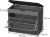 Banc pour chaussures Vicco Schufy Anthracite 60x51cm avec 2 Voir les images du produit 2