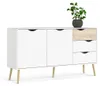 CALICOSY - Buffet 2 portes, 3 tiroirs blanc etReproduction Voir les images du produit 8
