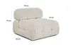 Hanah Home, Bubble O1 - Beige, canapé 1 place, blanc, 95 x Voir les images du produit 10