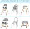 Ezebaby Hochstuhl Baby Sitzerhöhung Kinderstuhl 6-in-1 Produktbild-Vorschau 8