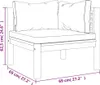 A line drawing of a sofa with dimensions indicated. Náhled obrázku produktu