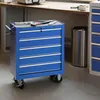 Vozík na nářadí s 5 zásuvkami - modrý Náhled obrázku produktu 8