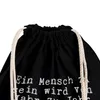 Mr. & Mrs. Panda Jutebeutel Ein Mensch zu sein... - Schwarz Produktbild-Vorschau 4